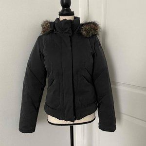 Topshop MOTO puffer coat, removable hood